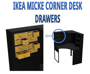 IKEA MICKE CORNER DESK DRAWERS