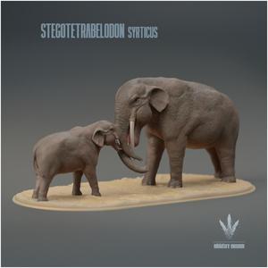 Stegotetrabelodon syrticus : Mother and Calf