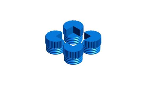 10 mm Big Thread, Notched Head, Bolt