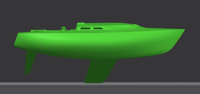 Sailboat inspired by Hawkfarm 28