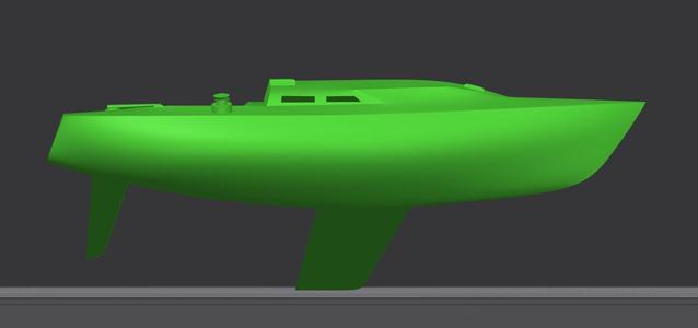 Sailboat inspired by Hawkfarm 28
