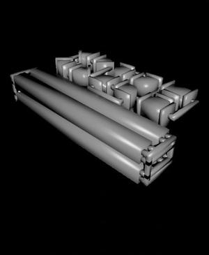 N Scale - 20" square Ductwork