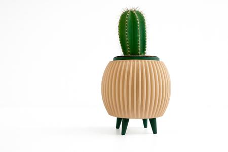 ANGHEIO Vaso Moderno 3D con Gambe – Design Scandinavian a Coste Verticali