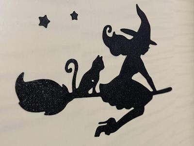 Wall art - A witch on a broomstick