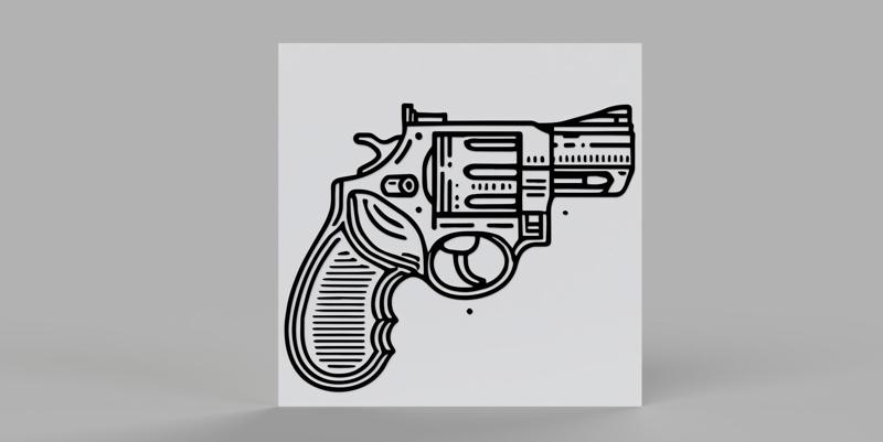 Revolver Wall Decoration
