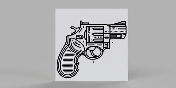 Revolver Wall Decoration