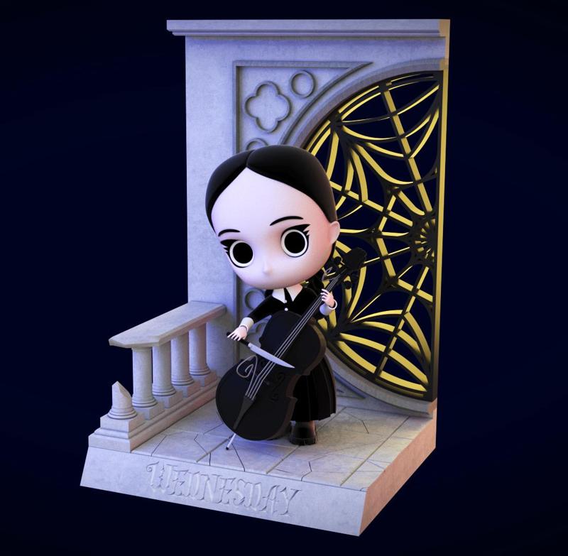 Wednesday Addams diorama