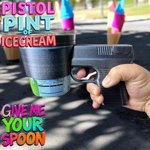The Pistol Pint Ice Cream Caddy, for pint of ben and jerrys