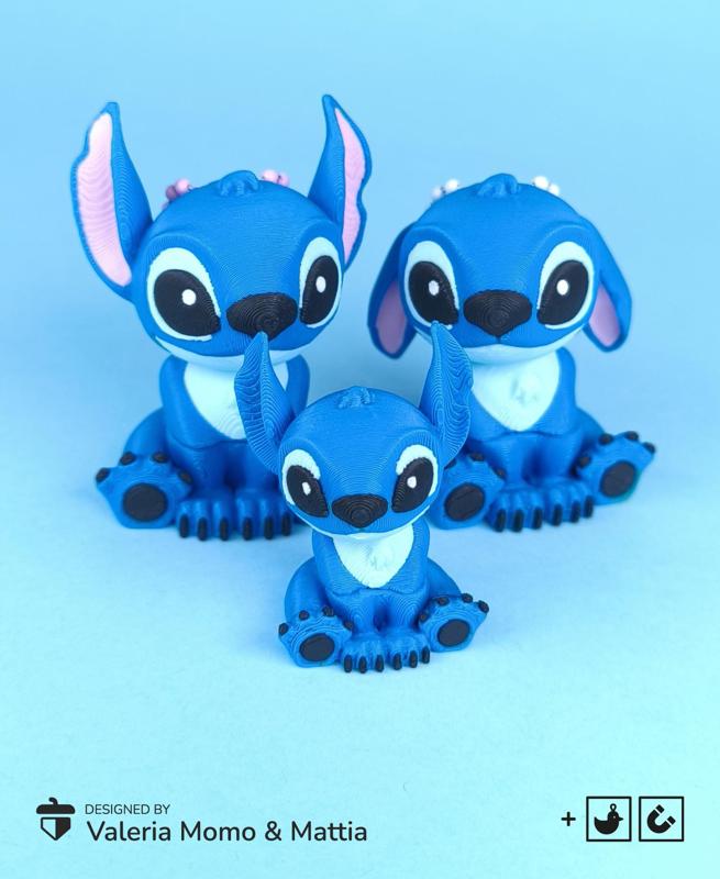 Cute Flexi Stitch (Toy, Keychain & Magnet), Lilo & Stitch