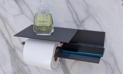 Stylish Wall Mount Toilet Paper Holder with Shelf