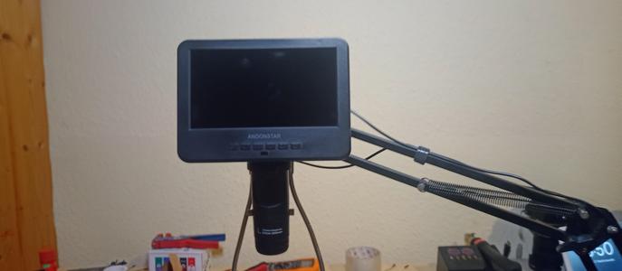 Andonstar Microscope Microphone / Boom Arm Mount with Lights