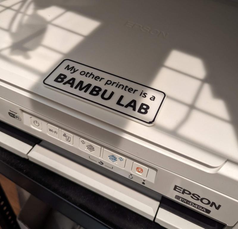 Printer sticker - Prusa and Bambu Lab versions