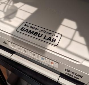 Printer sticker - Prusa and Bambu Lab versions