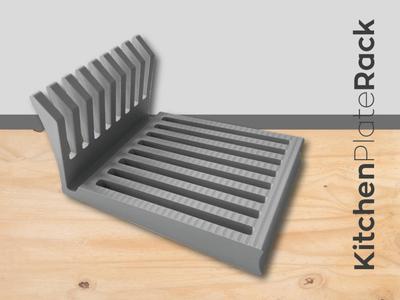 Kitchen plate rack