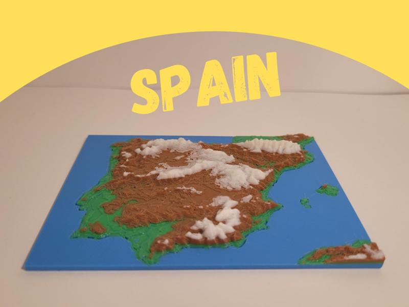 Spain in relief