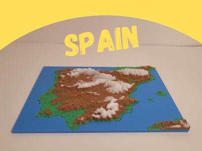 Spain in relief