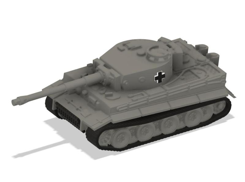 Multi-Part 1/72 Scale Tiger I Tank (Fusion 360)