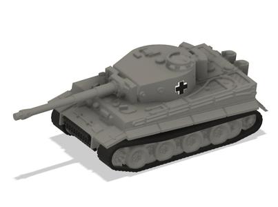 Multi-Part 1/72 Scale Tiger I Tank (Fusion 360)