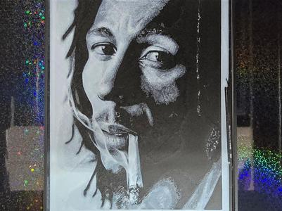 Bob Marley having a smoke