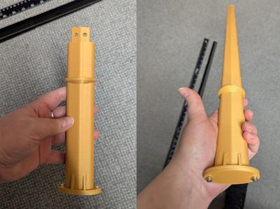 Protest sign handle extendable telescopic