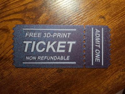 Free 3D-Print Ticket Gift