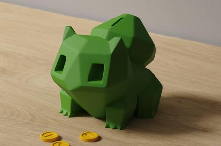 Low-poly Bulbasaur - Piggy Bank