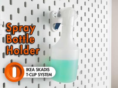 Spray Bottle Holder for IKEA SKADIS (T-Clip)