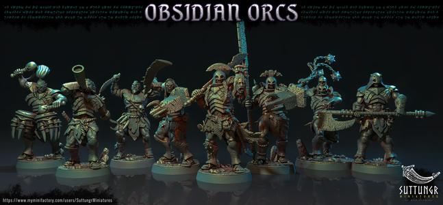 The Obsidian Orc Warband - Pre-Supported