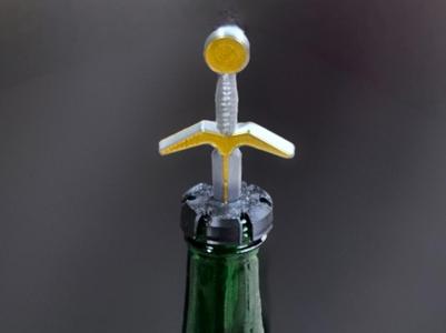 beer bottle lid - sword (wasp protection)
