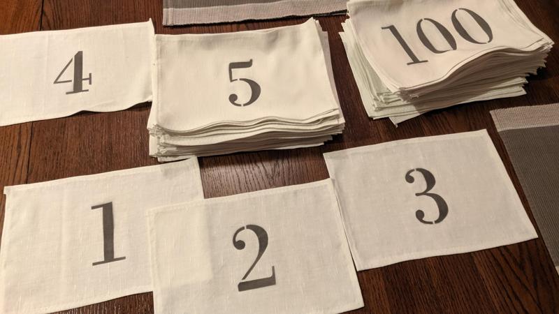 No Drip Spray Number Stencils