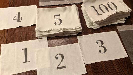 No Drip Spray Number Stencils