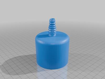 2" PVC Pipe End Cap with  10 mm Silicone Tube Adapter