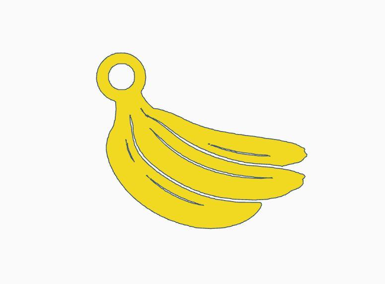 Banana Keychain.stl