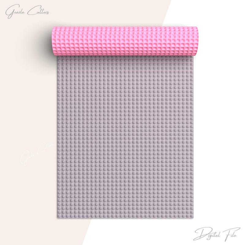 Poofy Squares Texture Roller For Polymer Clay, Puffy Square Clay Texture Roller, Clay Tool, No: 792