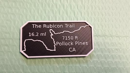 Maverick's Trail Badge Rubicon Trail Pollock Pines California