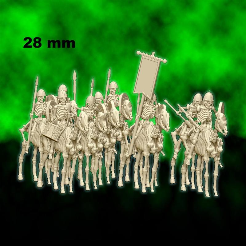 Skeleton cavalry - 28mm for wargame