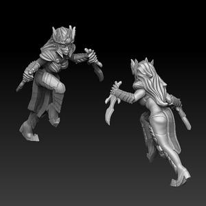 Dark elf female run