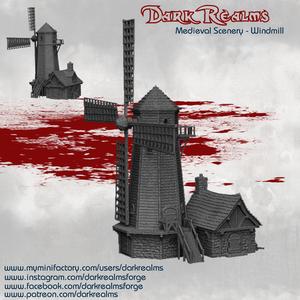 Dark Realms Medieval Scenery - Windmill