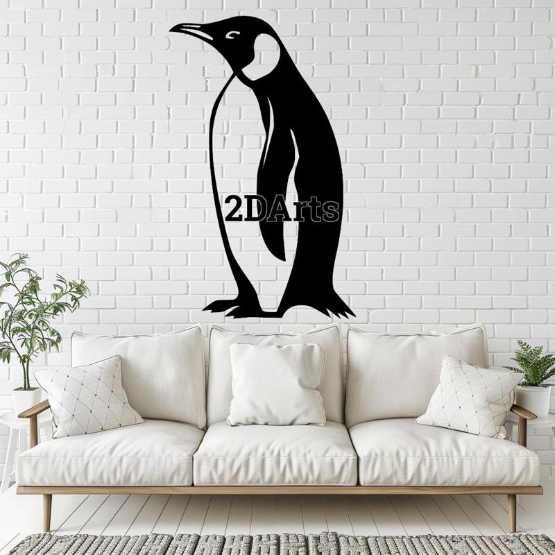 Penguin 2D Wall Art/Window Art - Digital STL & SVG File