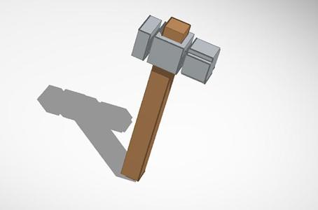 A Minecraft Movie Crafting Hammer