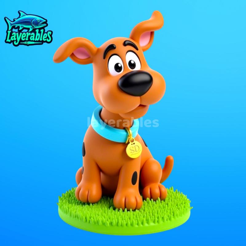 Scooby Doo 3D Printer Model - STL File - Cartoon Dog Collectible - Mystery Pup Statue - Fan Art 3D P