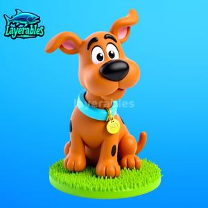 Scooby Doo 3D Printer Model - STL File - Cartoon Dog Collectible - Mystery Pup Statue - Fan Art 3D P