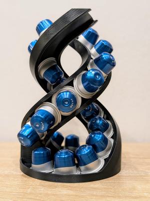 Spiral capsule holder