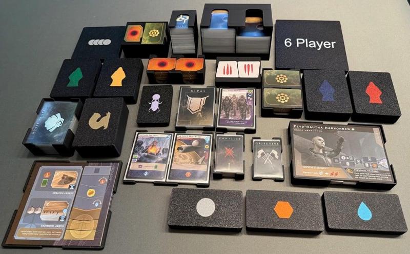 Dune Imperium Uprising + Rise of Ix + Immortality + Bloodlines insert (supports sleeves)