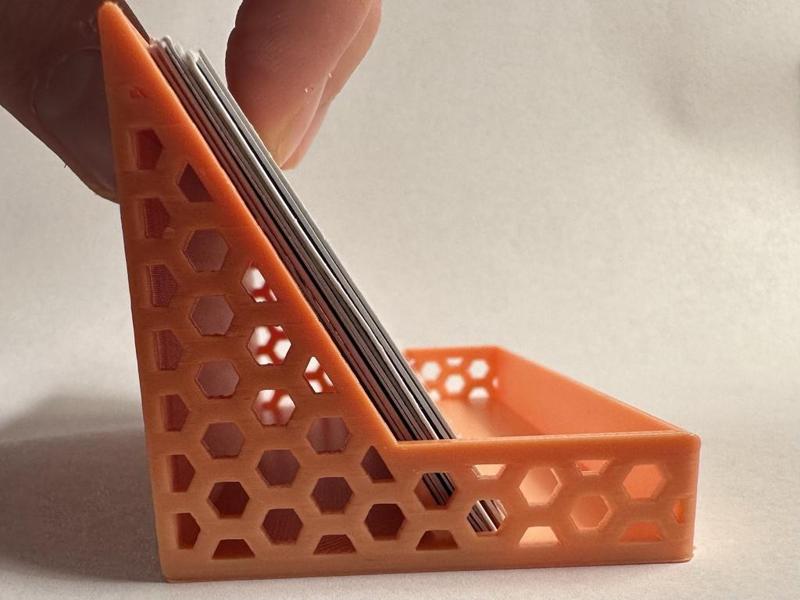 Business Card Holder with Honeycomb Pattern