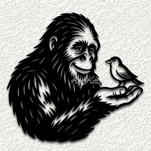 bigfoot squatch bird wall art home decor