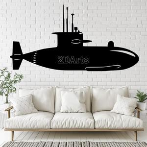 Submarine 2D Wall Art/Window Art - Digital STL & SVG File for 3D Printing or Laser Cutting
