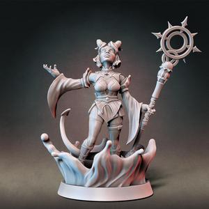 Tiefling Wizard / Warlock - w/ Modular Hands (Presupported)