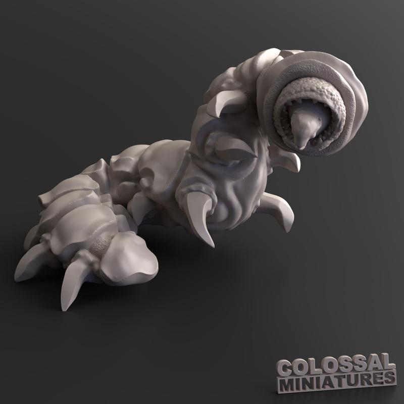 Crawling Carrion Crypt Worm PRE-SUPPORTED