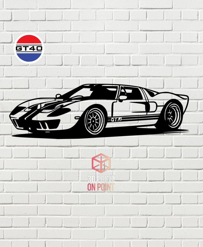 FORD GT40 VINTAGE - 2D WALL ART #2